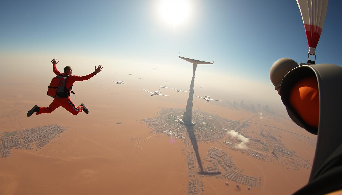 skydiving in Dubai best places cost and what to expect for beginners